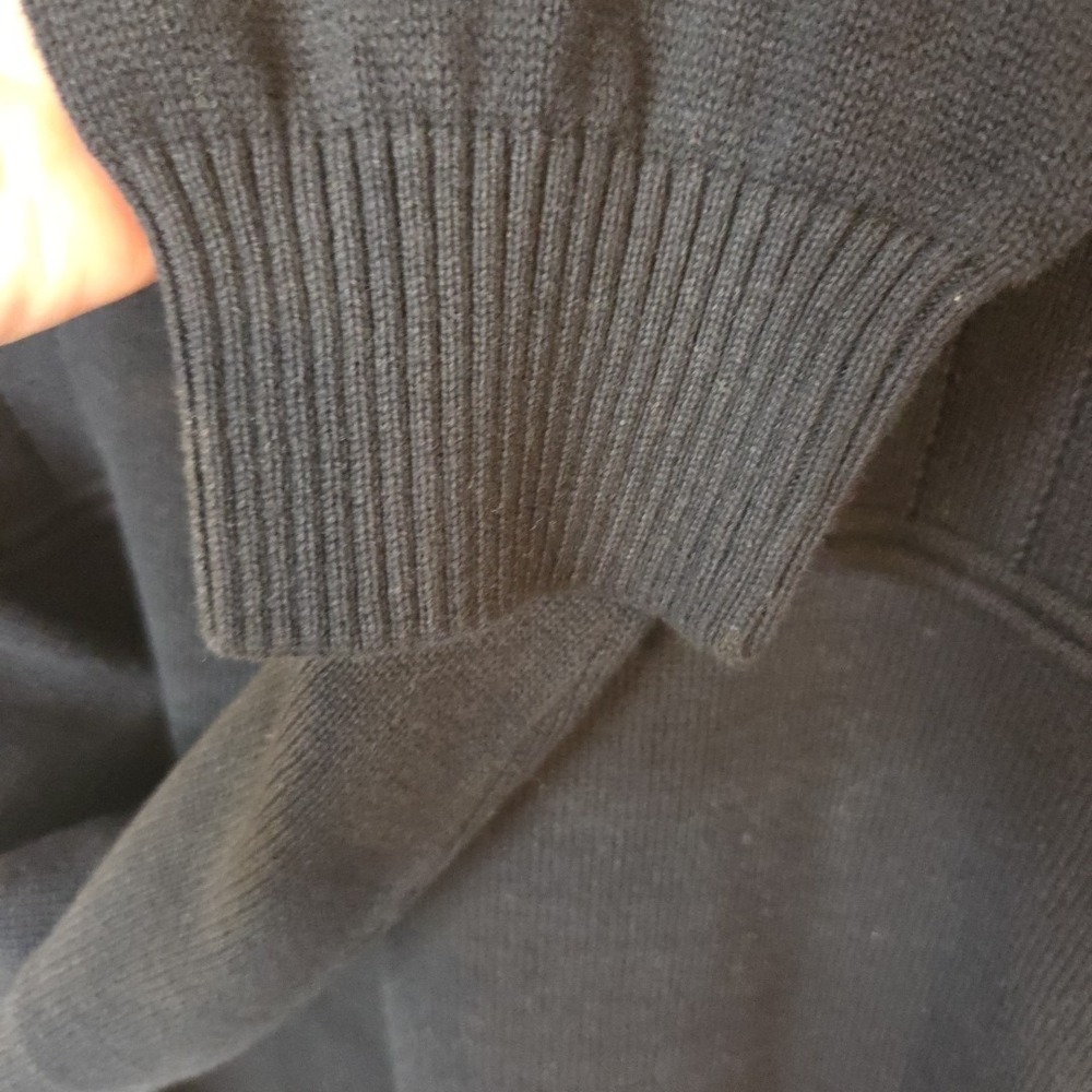 NEW VINTAGE MEN'S J. ASHFORD XL COTTON BLACK SWEATER - NW TAGS - Picture 4 of 5